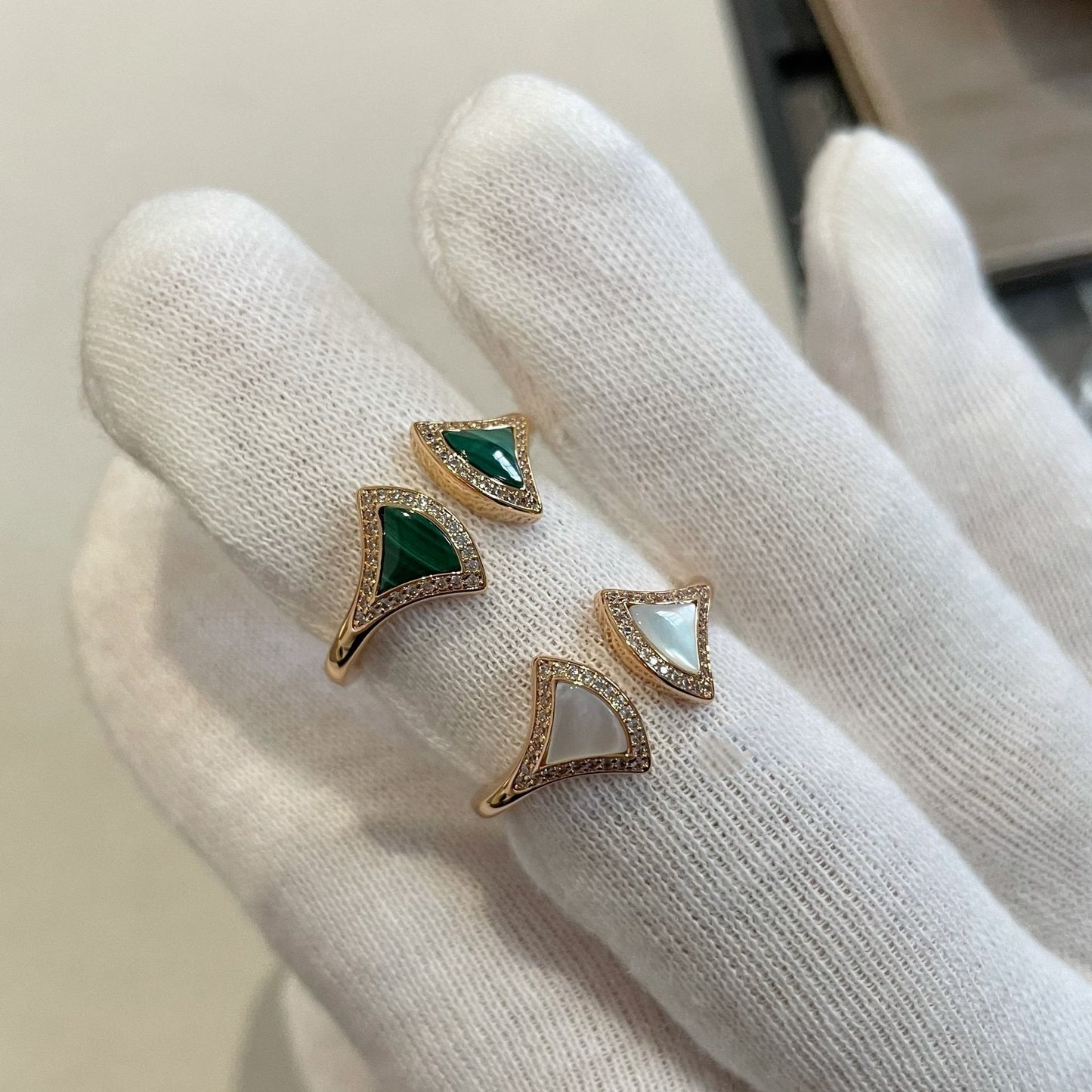 [Love Lucky]DREAM MOP DIAMOND OPEN RING
