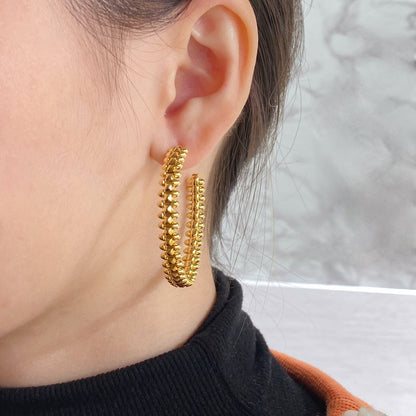 [Love Lucky]CLASH LARGE HOOP EARRINGS