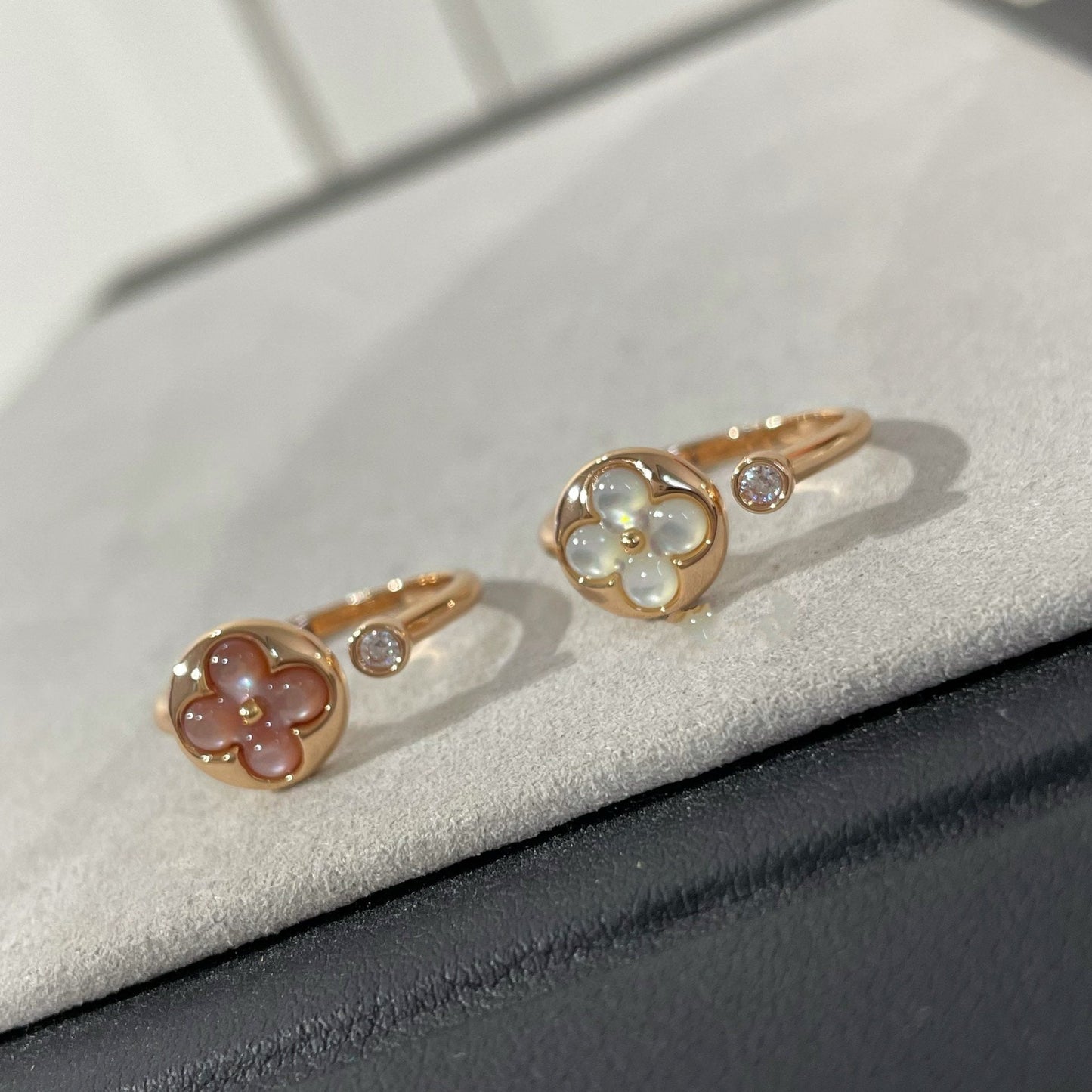 [Love Lucky]SUN 1 DIAMOND PINK MOP RING