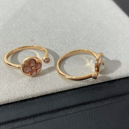 [Love Lucky]SUN 1 DIAMOND PINK MOP RING