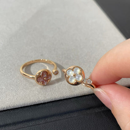 [Love Lucky]SUN 1 DIAMOND PINK MOP RING