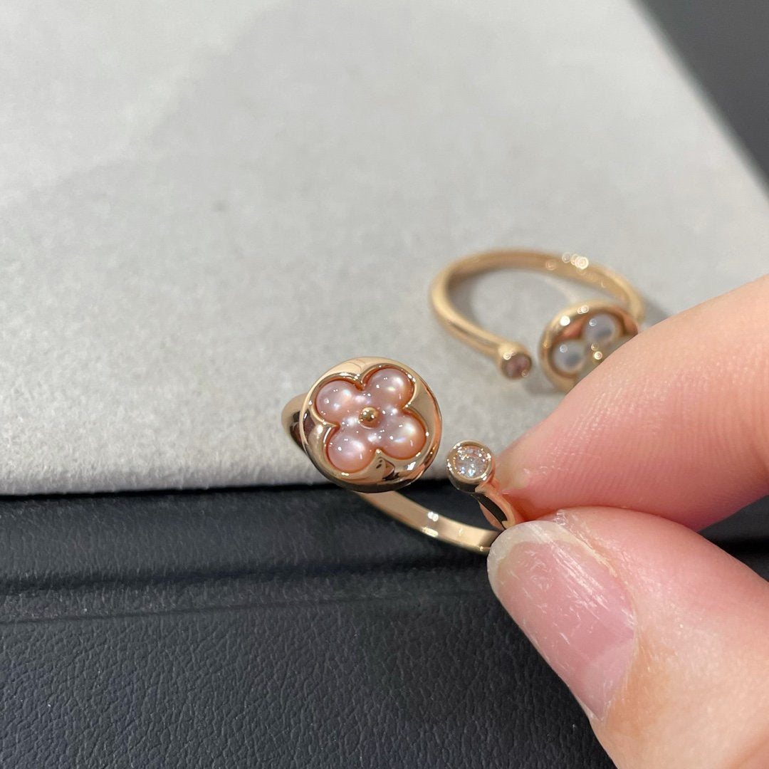 [Love Lucky]SUN 1 DIAMOND PINK MOP RING