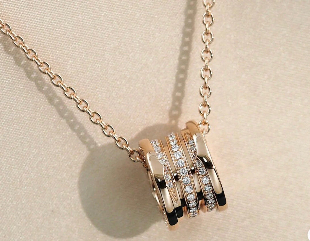 [Love Lucky]ZERO 1 PINK GOLD DIAMOND NECKLACE