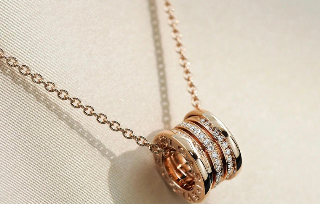 [Love Lucky]ZERO 1 PINK GOLD DIAMOND NECKLACE