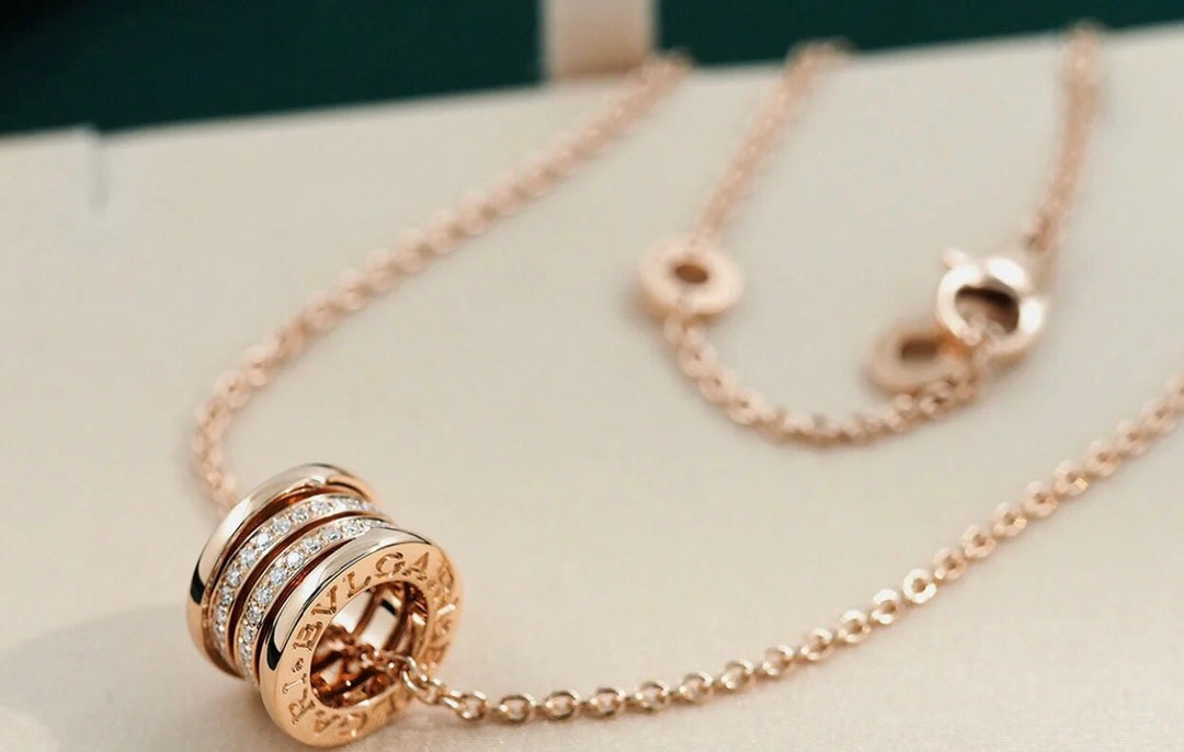 [Love Lucky]ZERO 1 PINK GOLD DIAMOND NECKLACE