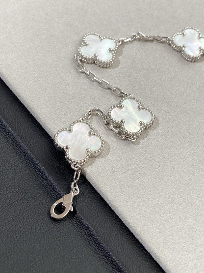 [Love Lucky]CLOVER SILVER MOP 5 MOTIF BRACELET