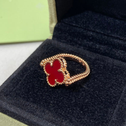 [Love Lucky]CLOVER RIVERSIBLE ROSE GOLD RING