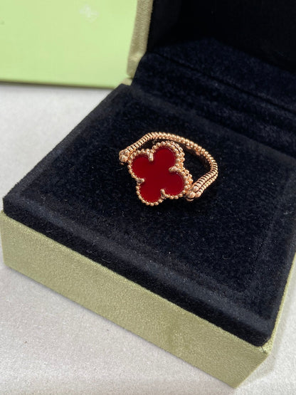 [Love Lucky]CLOVER RIVERSIBLE ROSE GOLD RING