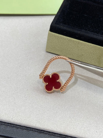 [Love Lucky]CLOVER RIVERSIBLE ROSE GOLD RING