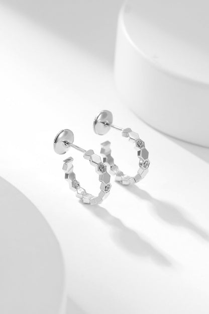 [Love Lucky]BEE LOVE DIAMOND HOOP EARRINGS