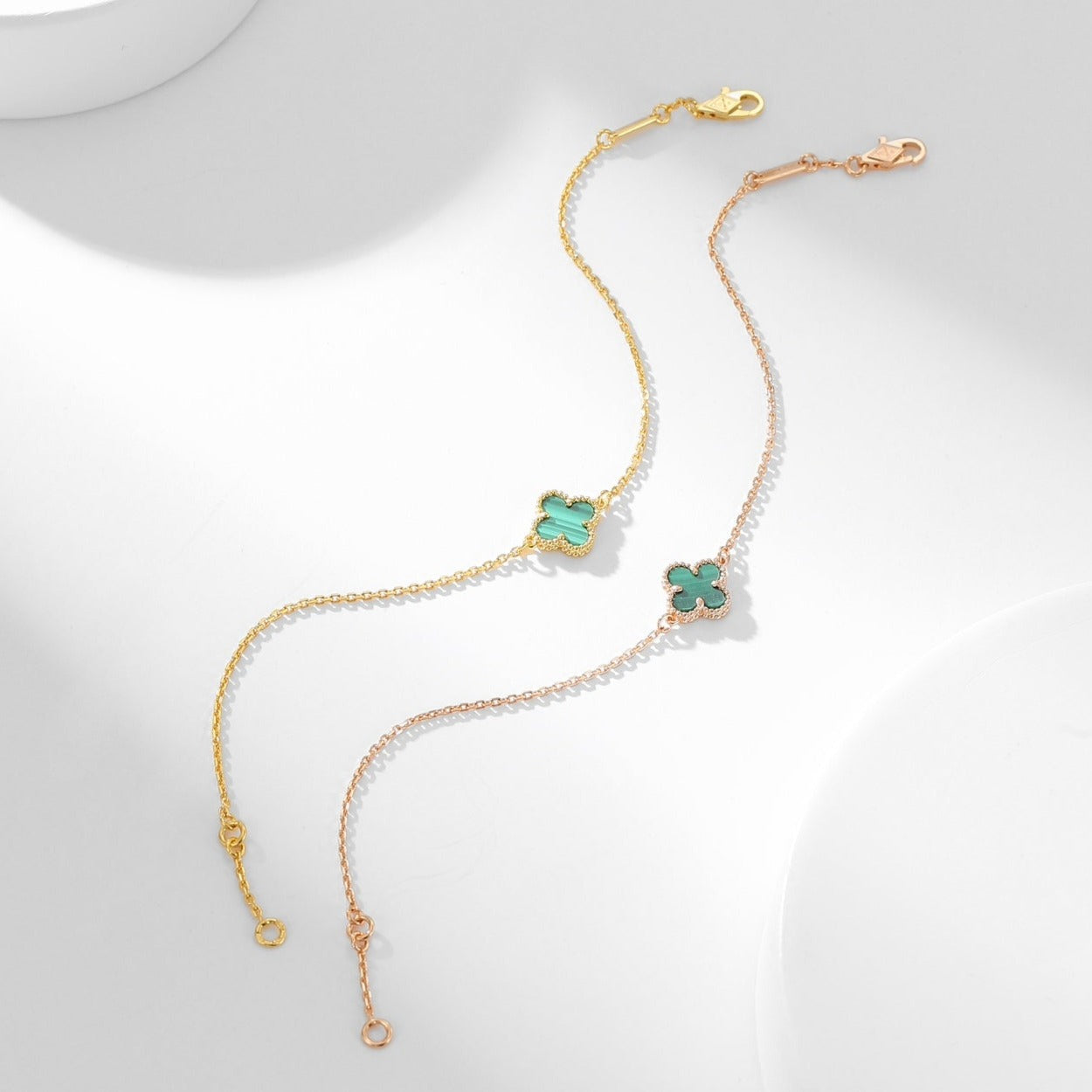 [Love Lucky]CLOVER BRACELET MALACHITE 1 MOTIF