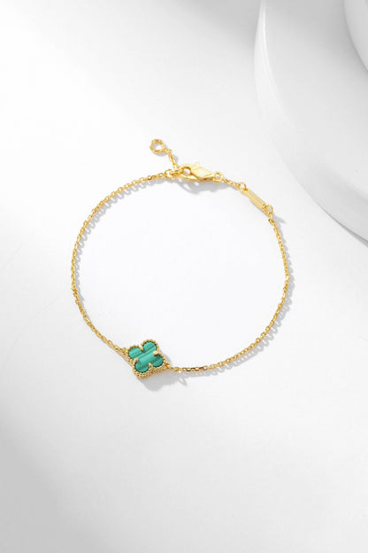 [Love Lucky]CLOVER BRACELET MALACHITE 1 MOTIF