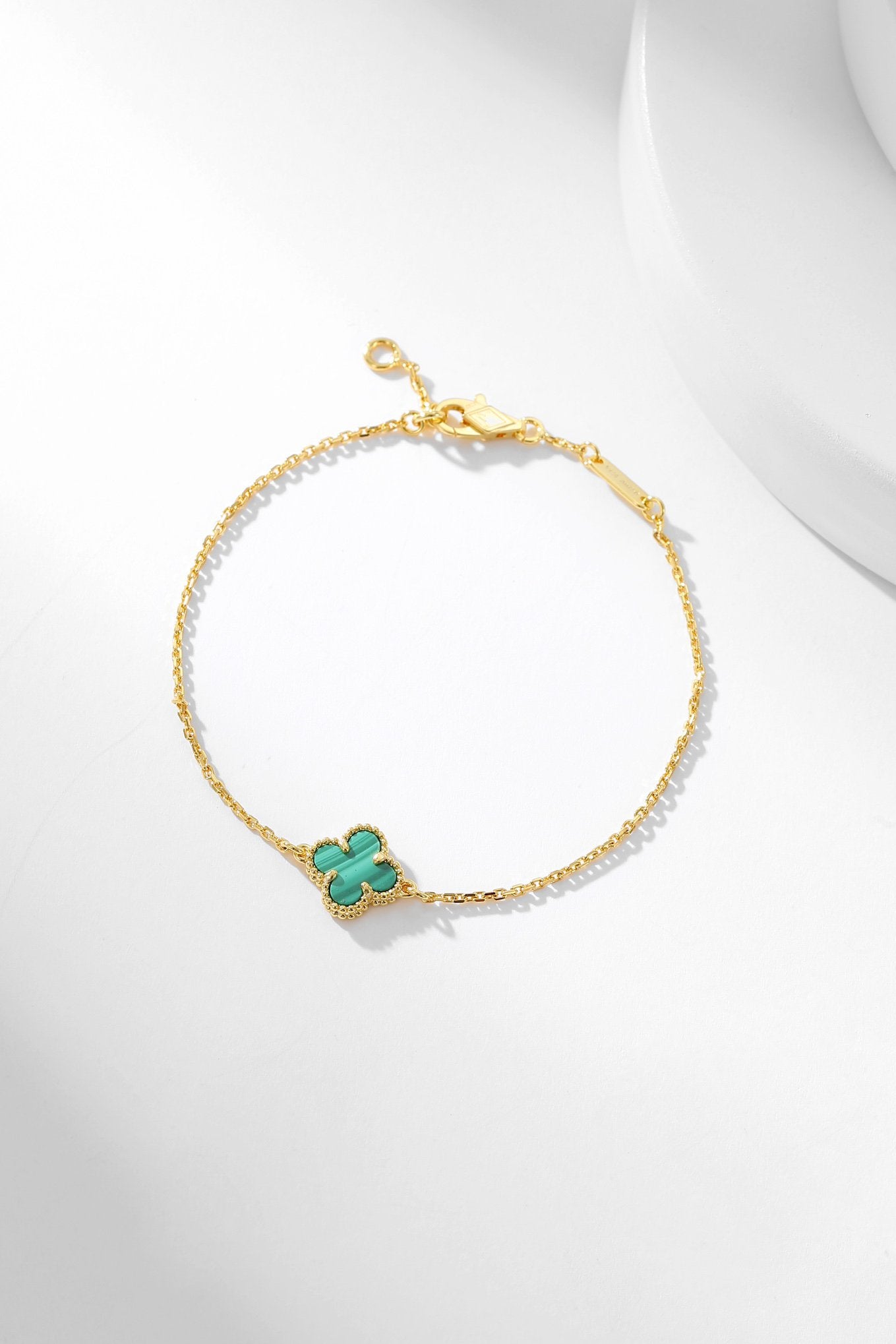 [Love Lucky]CLOVER BRACELET MALACHITE 1 MOTIF