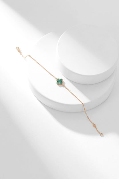 [Love Lucky]CLOVER BRACELET MALACHITE 1 MOTIF
