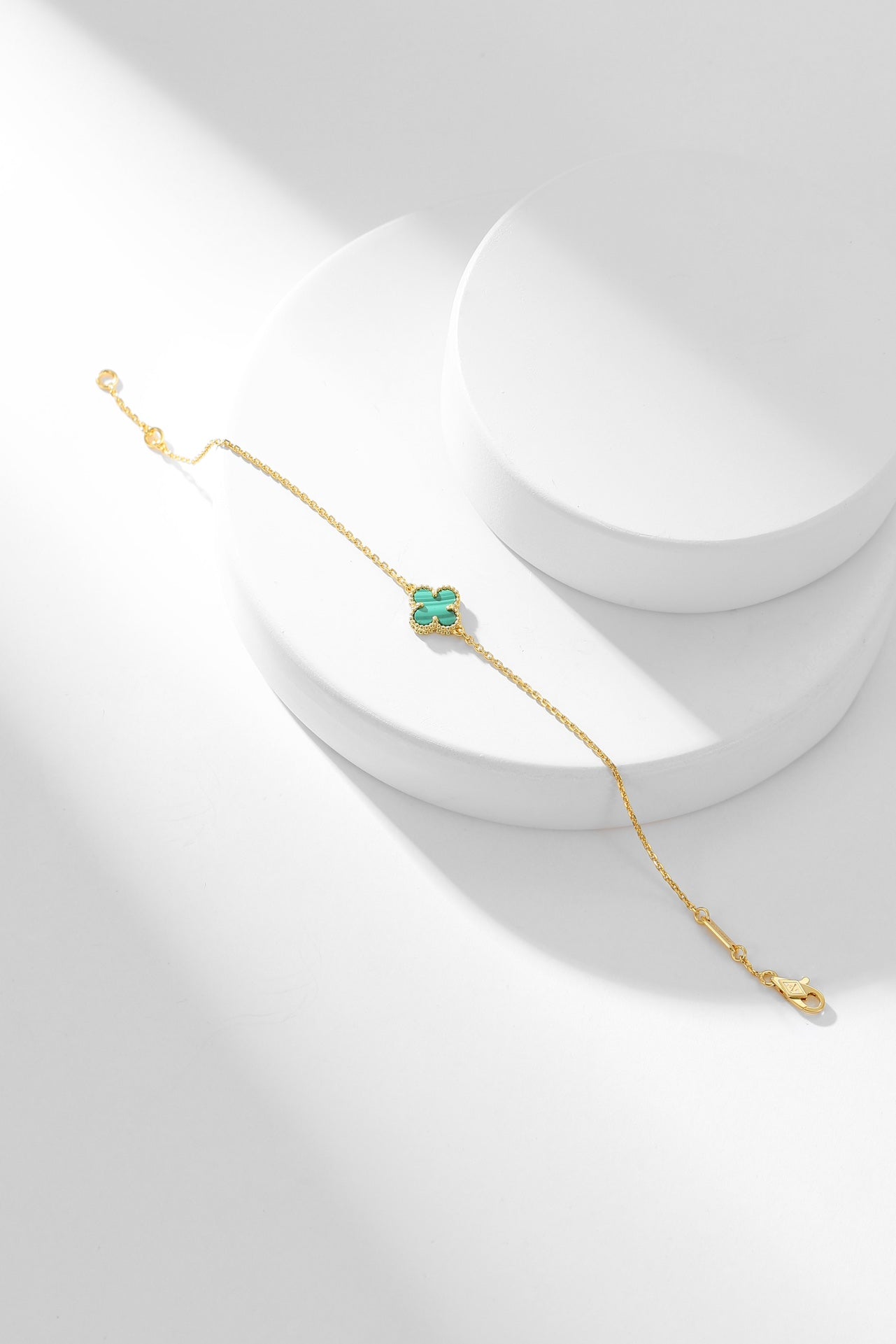 [Love Lucky]CLOVER BRACELET MALACHITE 1 MOTIF