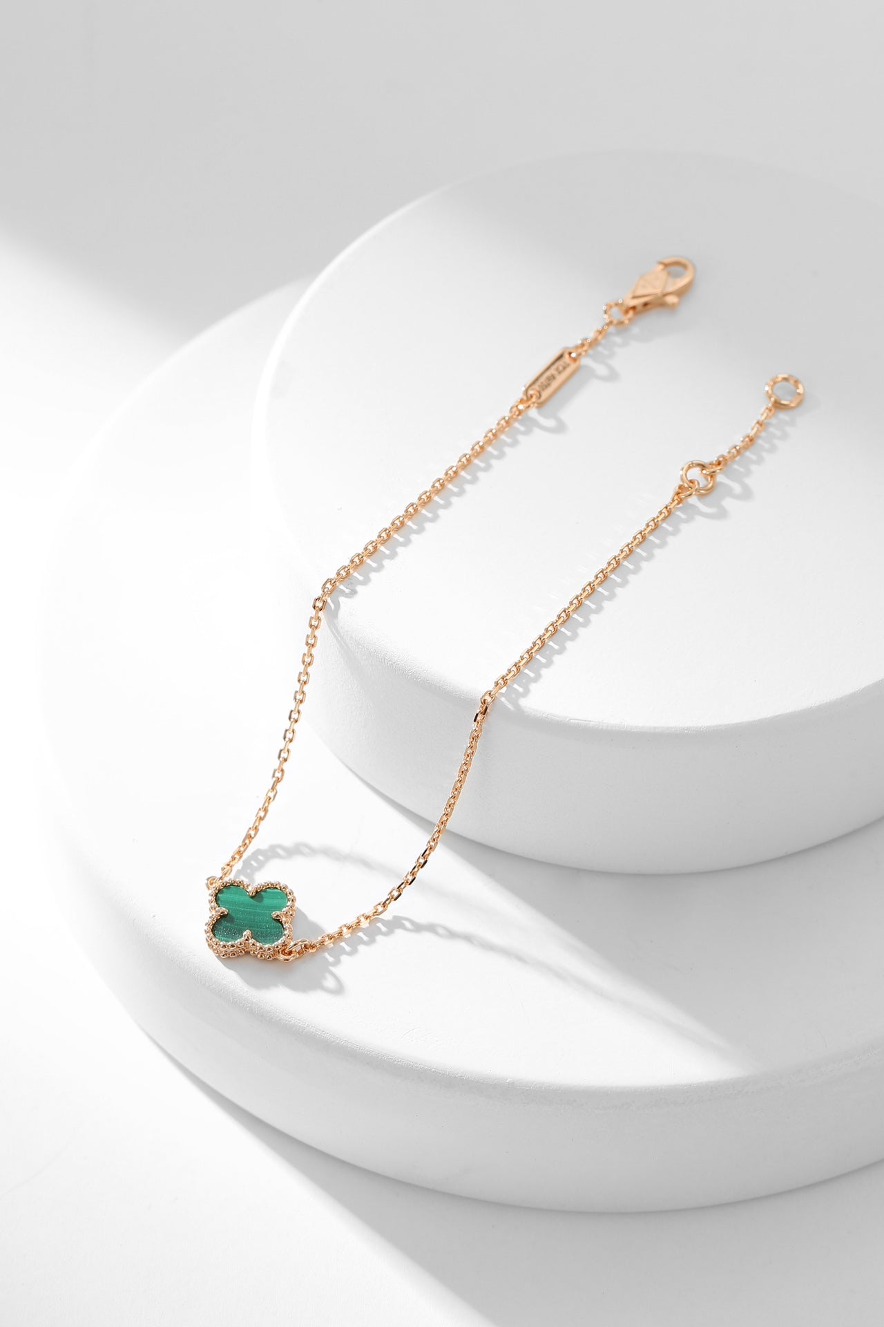[Love Lucky]CLOVER BRACELET MALACHITE 1 MOTIF