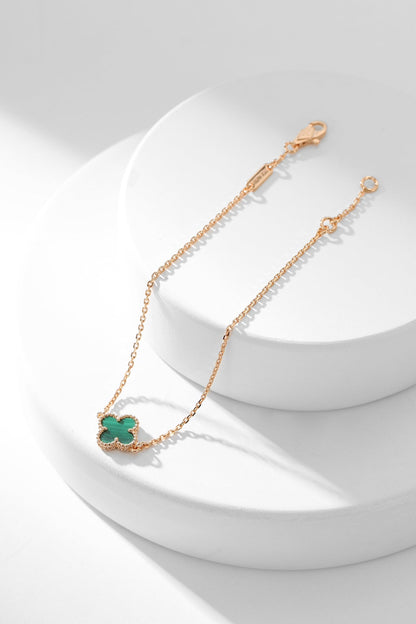 [Love Lucky]CLOVER BRACELET MALACHITE 1 MOTIF