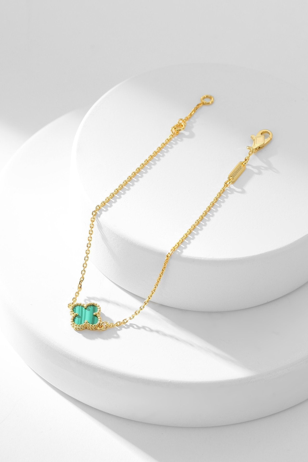 [Love Lucky]CLOVER BRACELET MALACHITE 1 MOTIF
