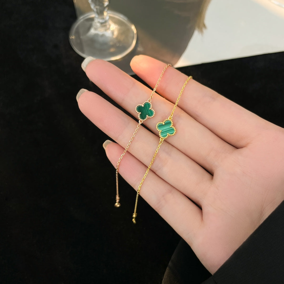 [Love Lucky]CLOVER BRACELET MALACHITE 1 MOTIF
