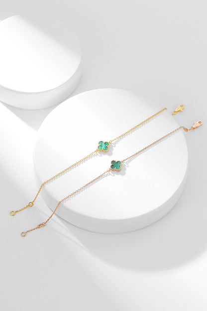 [Love Lucky]CLOVER BRACELET MALACHITE 1 MOTIF