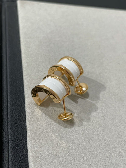 [Love Lucky]ZERO 1 PINK GOLD CERAMIC EARRINGS