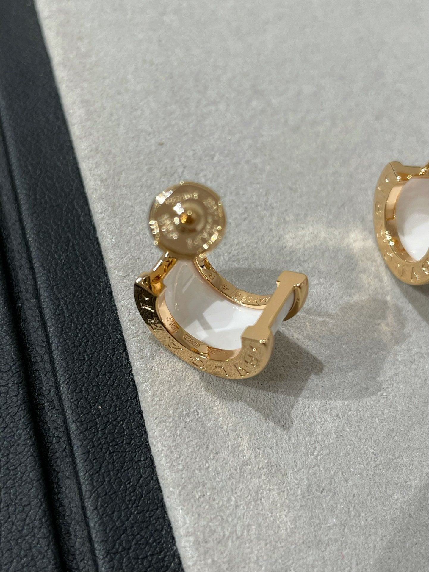 [Love Lucky]ZERO 1 PINK GOLD CERAMIC EARRINGS