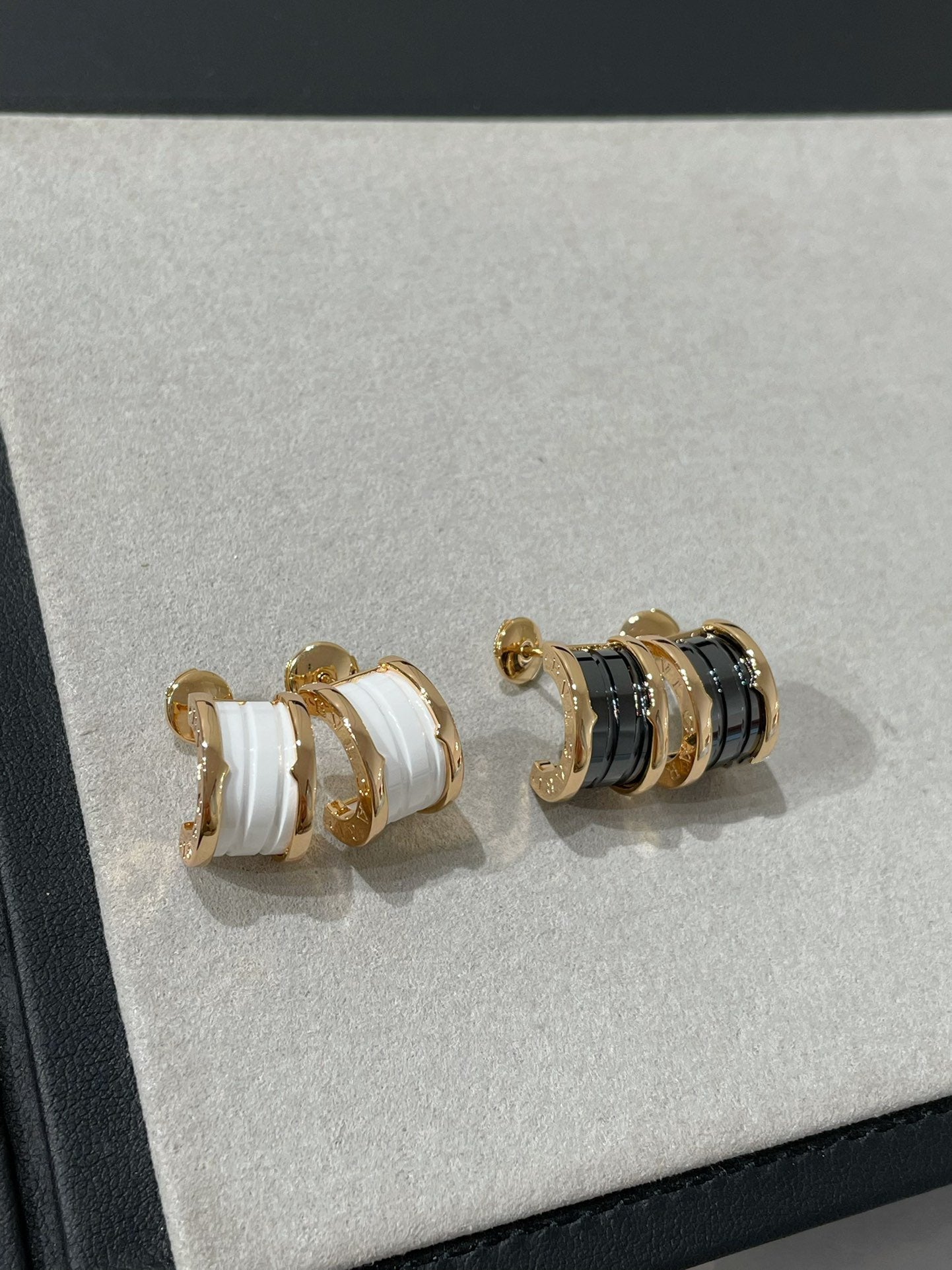 [Love Lucky]ZERO 1 PINK GOLD CERAMIC EARRINGS