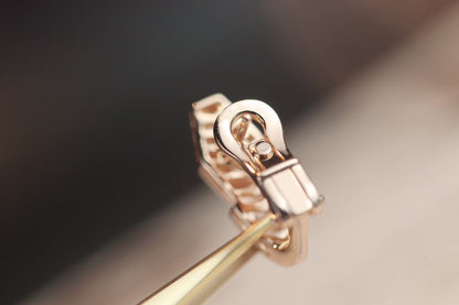 [Love Lucky]SERPENT PINK GOLD DIAMOND EARRINGS