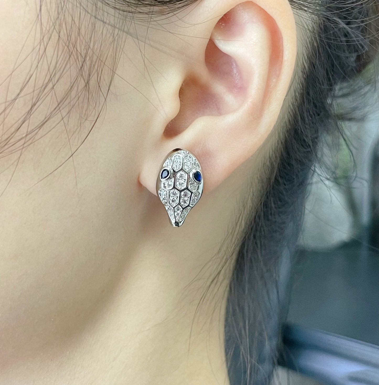 [Love Lucky]SERPENT DIAMOND STUD EARRINGS