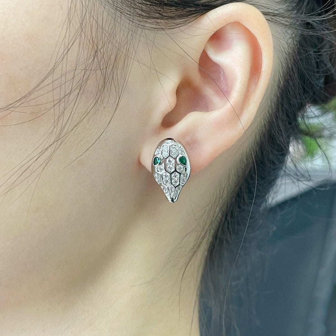 [Love Lucky]SERPENT DIAMOND STUD EARRINGS