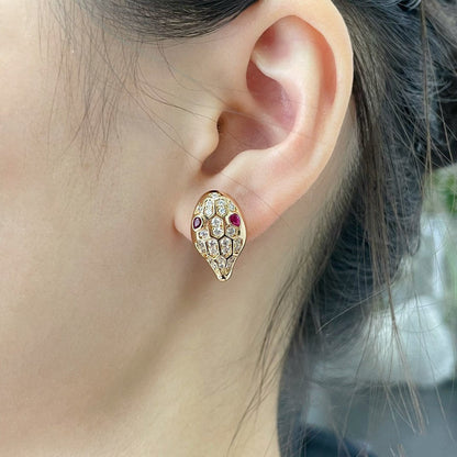 [Love Lucky]SERPENT DIAMOND STUD EARRINGS