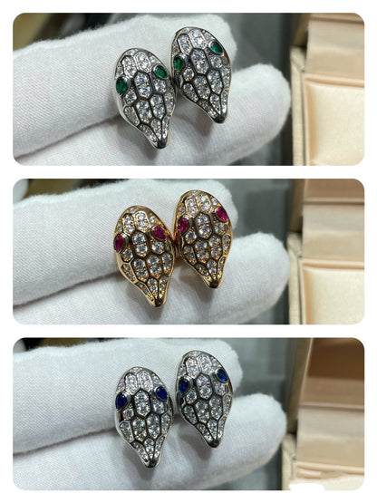 [Love Lucky]SERPENT DIAMOND STUD EARRINGS