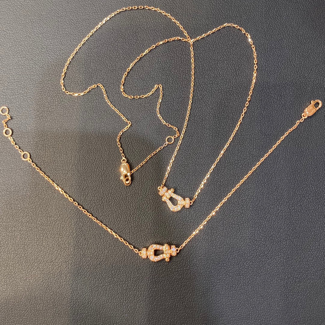 [Love Lucky]FORCE 10 DIAMOND PINK GOLD NECKLACE MINI MODEL