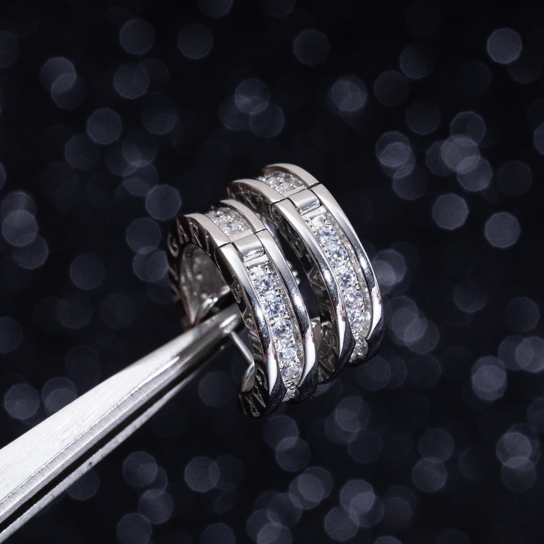 [Love Lucky]ZERO 1 MINI SILVER DIAMOND EARRINGS