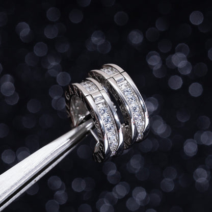[Love Lucky]ZERO 1 MINI SILVER DIAMOND EARRINGS