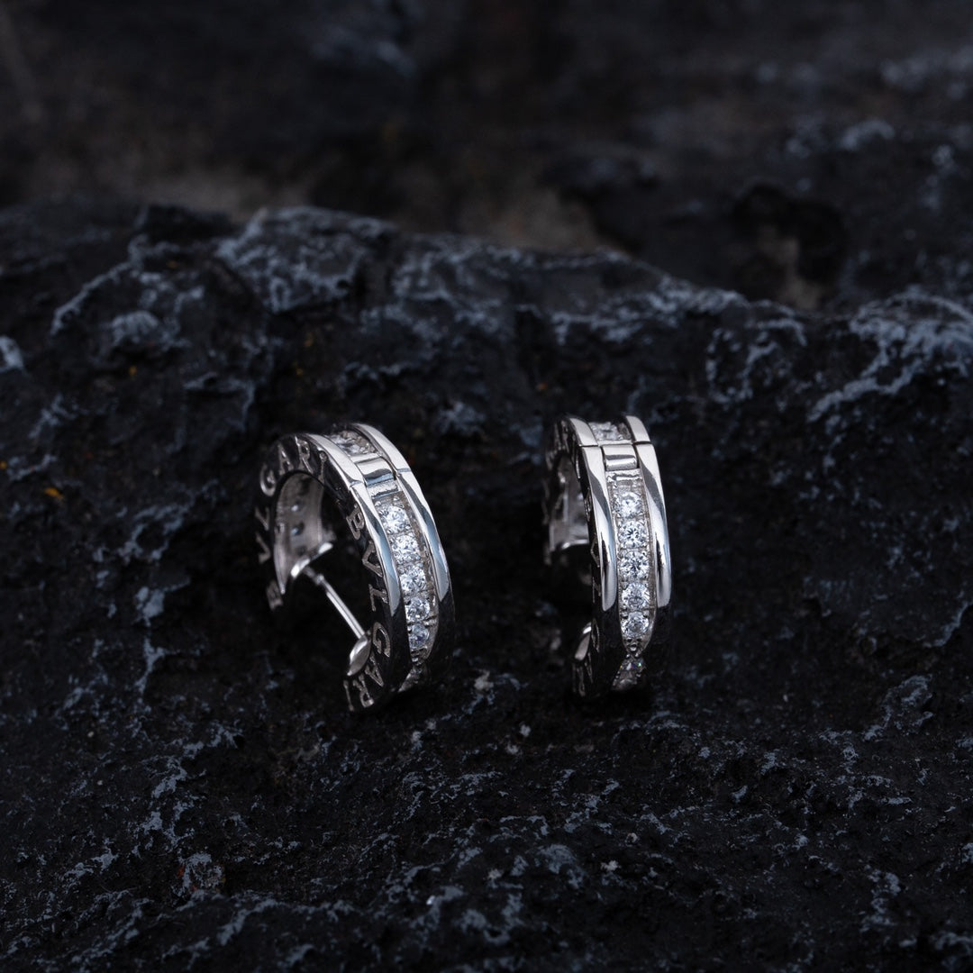 [Love Lucky]ZERO 1 MINI SILVER DIAMOND EARRINGS