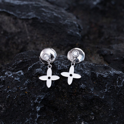 [Love Lucky]VIDYLLE SILVER DIAMOND MINI DROP EARRINGS