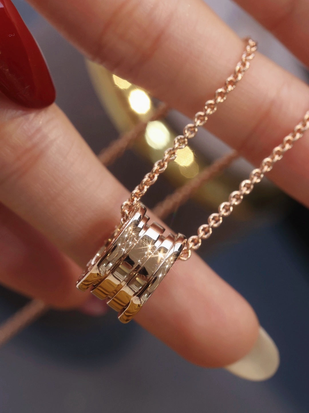 [Love Lucky]ZERO 1 PINK GOLD NECKLACE