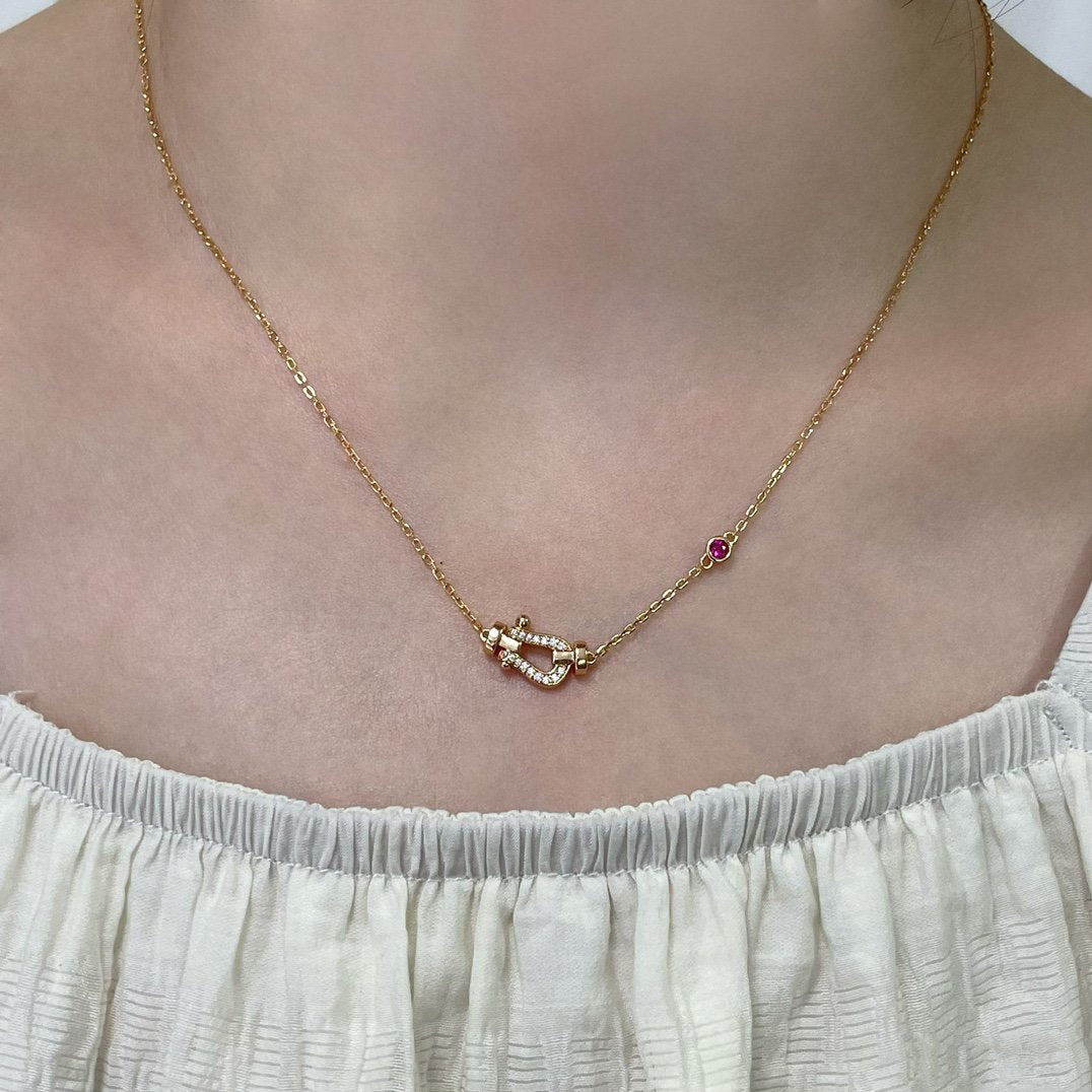 [Love Lucky]FORCE 10 DIAMOND PINK GOLD NECKLACE