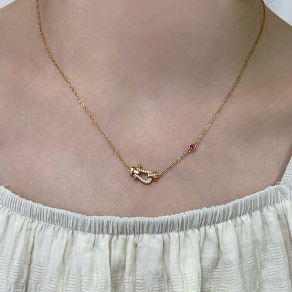 [Love Lucky]FORCE 10 DIAMOND PINK GOLD NECKLACE