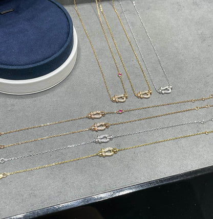[Love Lucky]FORCE 10 DIAMOND PINK GOLD NECKLACE