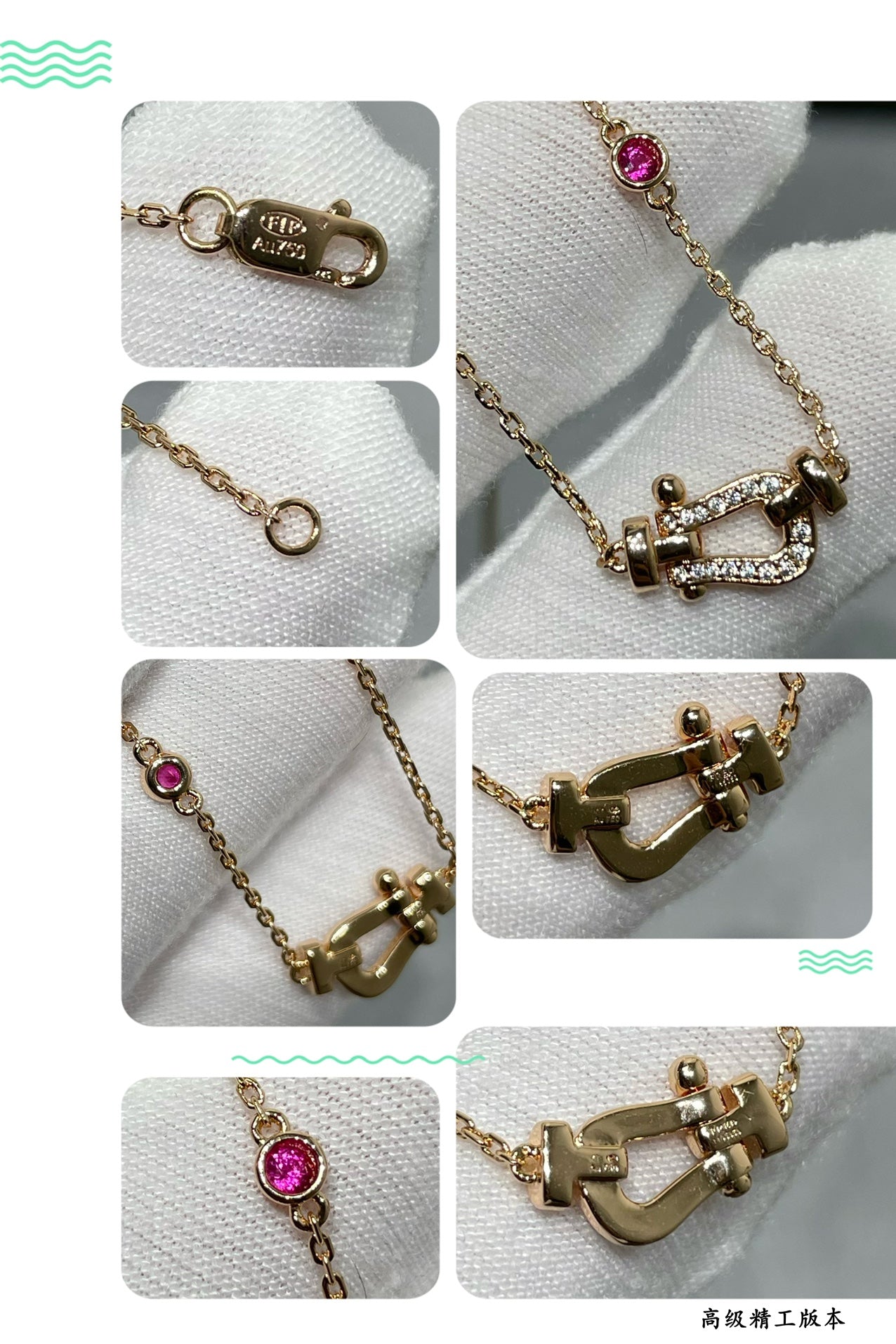[Love Lucky]FORCE 10 DIAMOND PINK GOLD NECKLACE