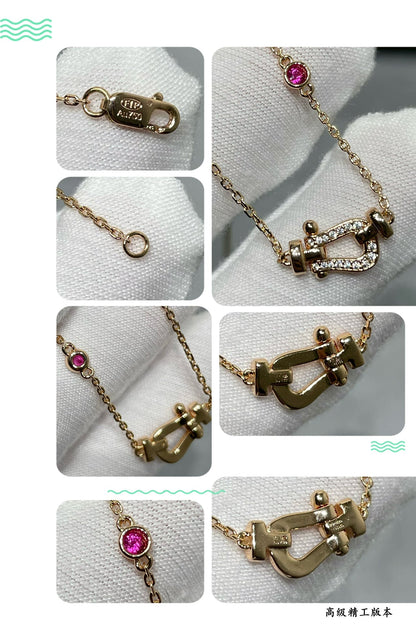[Love Lucky]FORCE 10 DIAMOND PINK GOLD NECKLACE