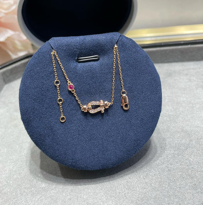 [Love Lucky]FORCE 10 DIAMOND CHAIN LINK PINK GOLD BRACELET