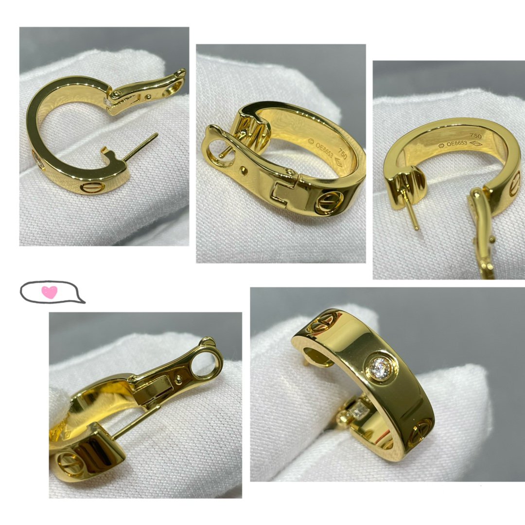 [Love Lucky]LOVE 5.5MM 1 DIAMOND EARRINGS