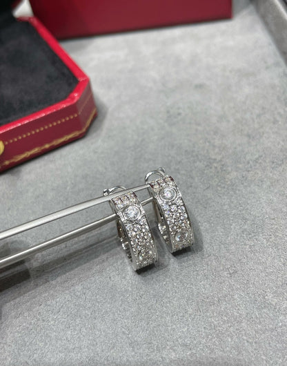 [Love Lucky]LOVE 5.5MM DIAMOND PAVED EARRINGS