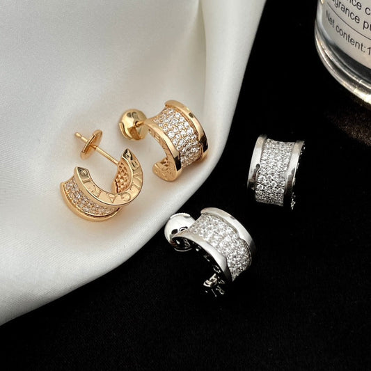[Love Lucky]ZERO 1 DIAMOND PAVED EARRINGS