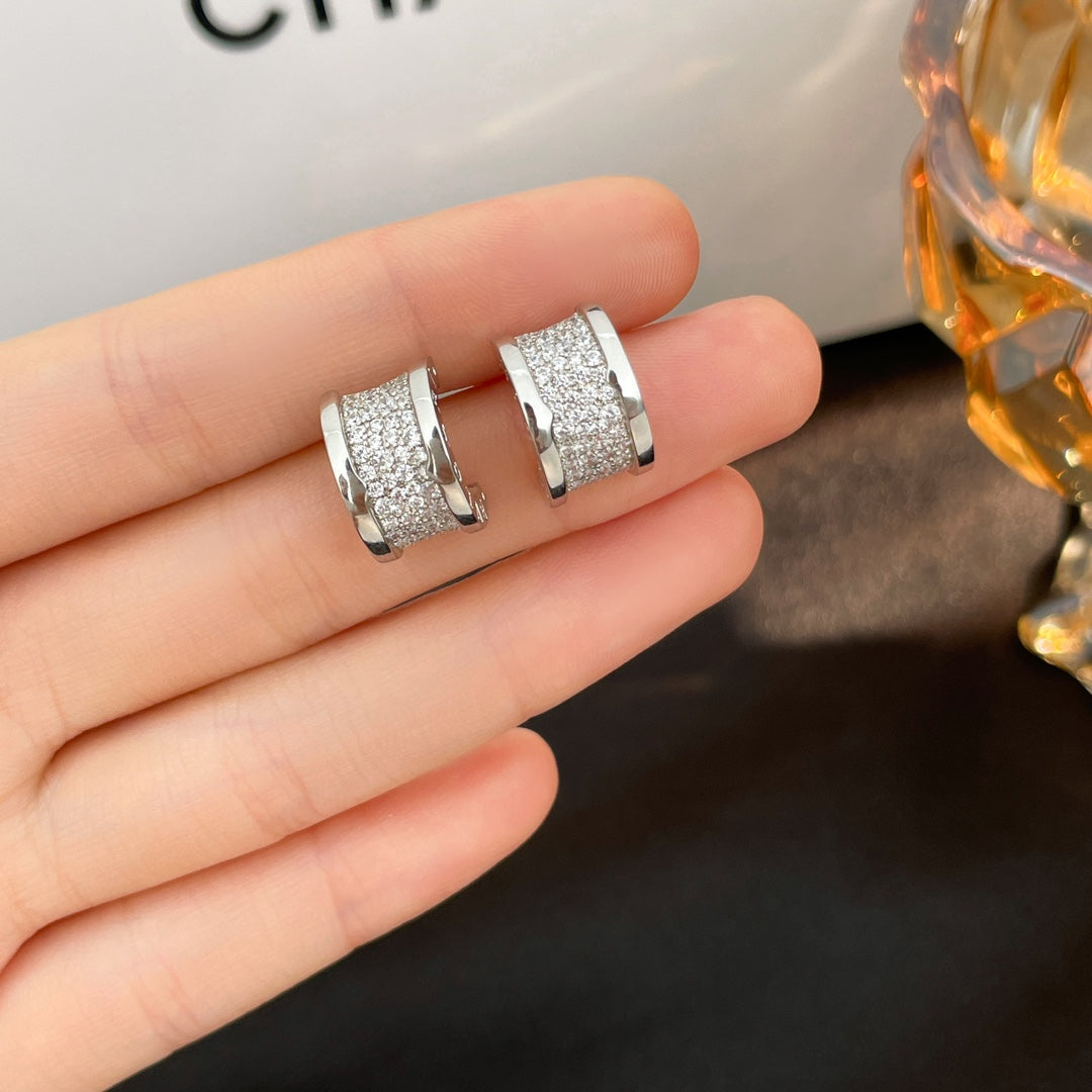 [Love Lucky]ZERO 1 DIAMOND PAVED EARRINGS