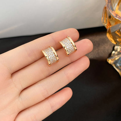 [Love Lucky]ZERO 1 DIAMOND PAVED EARRINGS