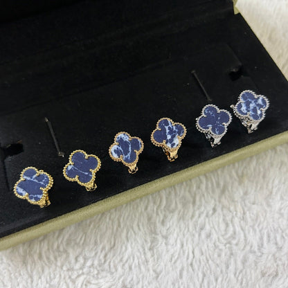 [Love Lucky]CLOVER PIETERSITE MEDIUM STUD EARRINGS